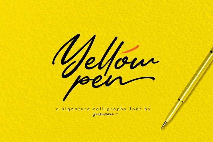 Yellow Pen Font preview
